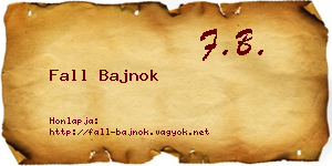Fall Bajnok névjegykártya